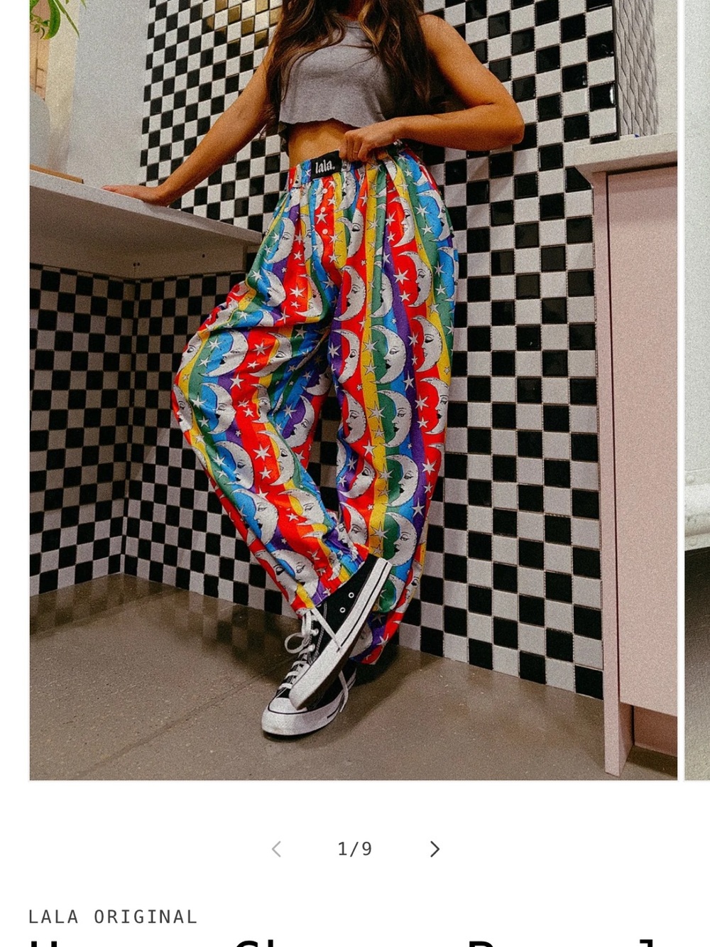 Dressed in lala happy chance barrel boxer pants in rainbow moon